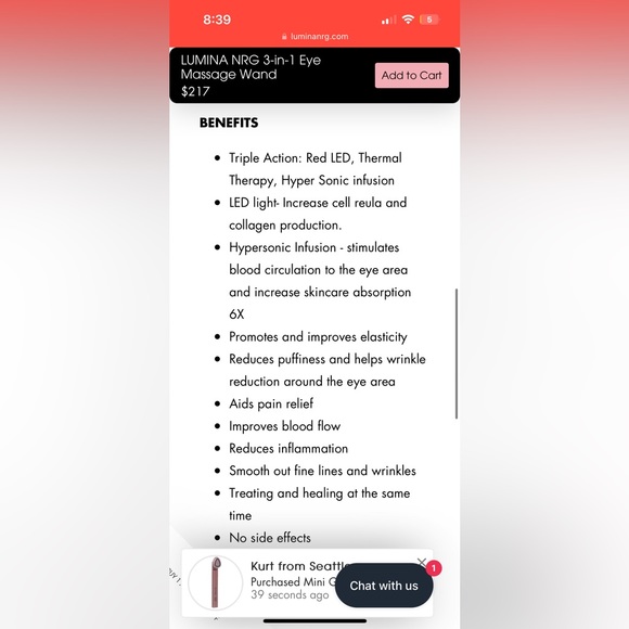 NRG 3 in 1 Eye red LED light - Picture 4 of 4